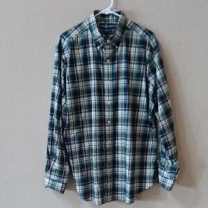 Ralph Lauren Blue and Green Plaid Shirt